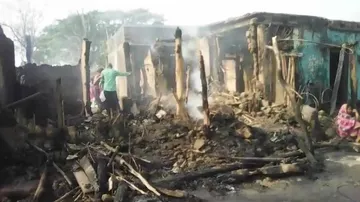 50 rooms gutted in fire mishap in Bhanjanagar, foul play suspected