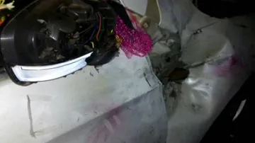 Bomb hurled at groom's vehicle