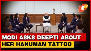 PM Modi Questions Deepti Sharma's About Her Hanuman Tattoo, Know What She Says