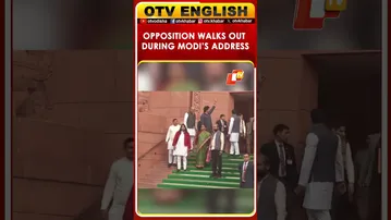 Opposition MPs Walkout From Rajya Sabha During PM Modi's Address