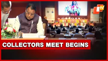 Odisha CM Mohan Majhi Inaugurated Collectors-SPs Conference In Bhubaneswar