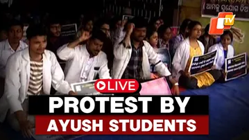🔴LIVE: AYUSH Students Launch Round-The-Clock Protest Over Eight-Point Demands In Rourkela And Puri