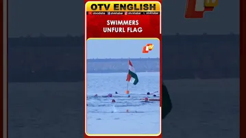 Porbandar Club Unfurls National Flag At Sea For 77th Republic Day