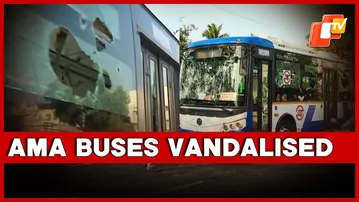 Ama Buses Ransacked After Accident In Bhubaneswar