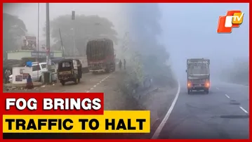 Vehicles Stranded As Dense Fog Disrupts Traffic In Gajapati | Odisha