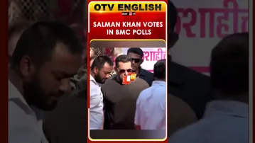 Actor Salman Khan Votes In BMC Polls In Bandra, Mumbai