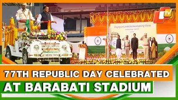 Odisha CM Mohan Majhi Pays Tribute To Freedom Fighters On 77th Republic Day In Cuttack
