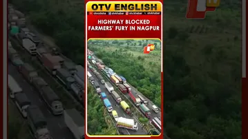 Drone Visuals: Farmers’ Protest Blocks NH-44 In Nagpur