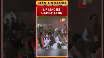 BJP Leaders Gather At Headquarters Ahead Of Nitin Nabin Taking Charge As President