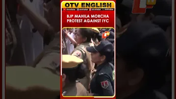 BJP Mahila Morcha Protests In Jaipur Over Youth Cong AI Summit Protest