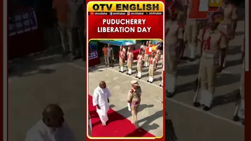 CM N. Rangaswamy Attends The Police Parade At Puducherry Liberation Day Ceremony