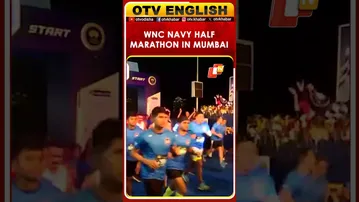 Actor Suniel Shetty & Western Navy Command Chief Flag Off WNC Navy Half Marathon