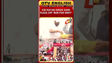 Haryana CM Nayab Saini Flags Off 'Run For Unity,' Showers Flower Petals On Rashtriya Ekta Diwas,