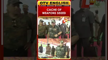 Andhra Pradesh DGP Inspects Weapons Seized In Two Anti-Naxal Encounters