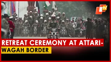 Beating Retreat Ceremony At Attari-Wagah Border On 77th RepublicDay