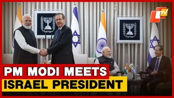 PM Modi Meets Israel President Herzog In Jerusalem