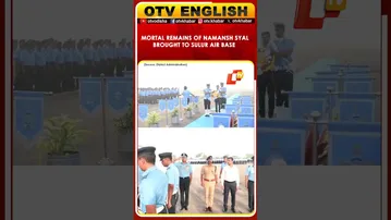 Mortal Remains Of Wing Commander Namansh Syal Were Brought To Sulur  Air Base In Coimbatore