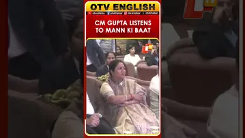 Delhi CM Rekha Gupta Listens To PM Modi's 129th Mann Ki Baat