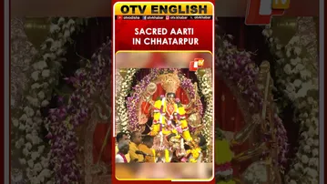 Devotees Offer Aarti At Chhatarpur Temple In Delhi On Navratri Day 5