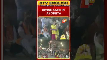 'Aarti' Being Performed At Ayodhya's Saryu Ghat, Uttar Pradesh