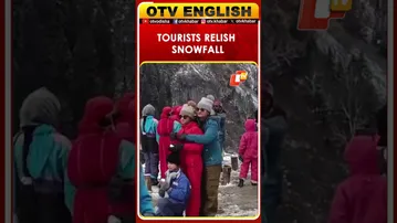 Tourists Relish Snowfall At Atal Tunnel, Rohtang, Himachal Pradesh