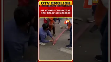 BJP Workers Celebrate In Patna As Nitin Nabin Takes Charge As National President