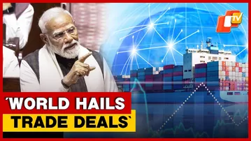 PM Modi In Rajya Sabha Discusses India's Trade Deals