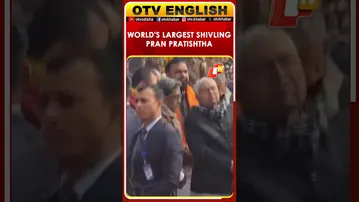 Bihar CM Nitish Kumar Attends World's Largest Shivling Pran Pratishtha In Motihari