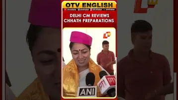 CM Rekha Gupta Inspects Chhath Puja Arrangements; 1,500 Ghats Set Up Across Delhi