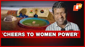 Sand Artist Sudarsan Pattnaik Salutes Women Power, Wishes Team India Victory In Final