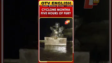 Visuals Captured During Cyclone Montha Landfall