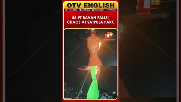 55-ft Ravan Effigy Collapses Midway During Dahan In Delhi