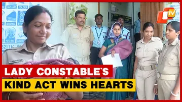 Odisha Lady Constable Tends To Candidate’s Baby During Exam Duty