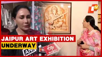 Rajasthan Deputy CM Diya Kumari Opens Jaipur Art Exhibition
