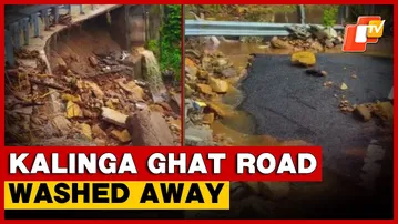 Kalinga Ghat Road Washed Away Again After Cloudburst
