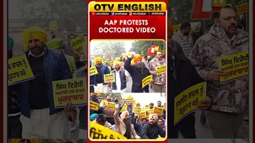 AAP Workers Protest BJP Over Alleged Doctored Video In Punjab