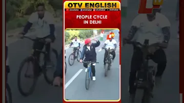 People Participate In 62nd Edition Of FIT INDIA Sundays On Cycle In Delhi