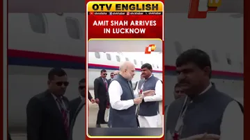 Amit Shah Arrives In Lucknow For Uttar Pradesh Day; CM Yogi Receives