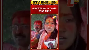 BJP Winning Candidate Aishwarya Pathare Celebrates Pune PMC Election Victory