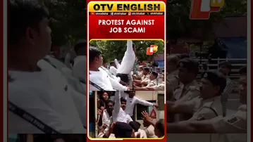 BJD Youth Wing Holds A Protest Demanding CBI Enquiry Into The Odisha Police SI Recruitment Scam