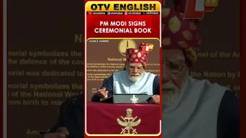 PM Modi Signs Book For 77th Republic Day At War Memorial