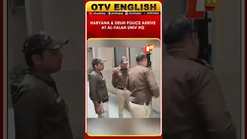 Teams Of Haryana Police & Delhi Police Arrive At Al-Falah University Headquarters In Delhi's Okhla