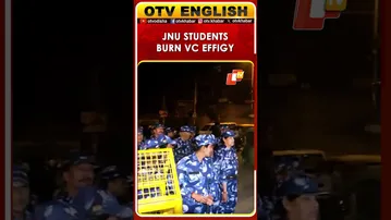 JNU Students Burn VC Effigy Over Caste Remarks & Police Action