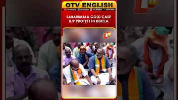 Kerala: State BJP Prez Rajeev Chandrasekhar Stages Protest Against Sabarimala Gold Theft Issue