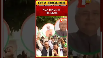 Supporters Of Bihar CM Nitish Kumar Celebrate As NDA Crosses The Majority Mark