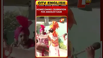 Bhangra & Cheers At Chandigarh Airport As Cricketer Amanjot Kaur Returning Home