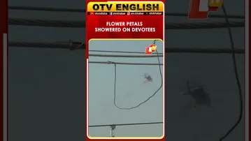 Flower Petals Showered On Devotees During Snaan At Sangam, Prayagraj UP