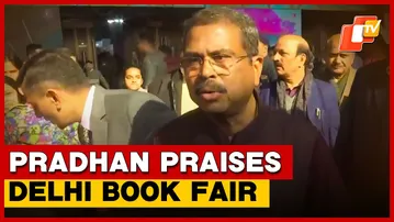 WATCH | Delhi: Dharmendra Pradhan Praises Delhi Book Fair 2026