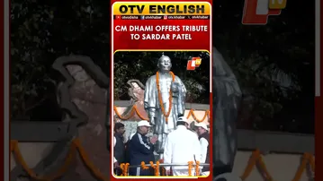 U’khand CM Pushkar Dhami Offers Tribute At Statue Of Sardar Vallabhbhai Patel