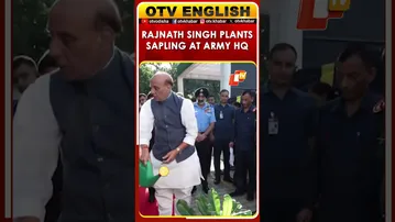 Rajnath Singh Plants Sapling At Army HQ Under 'Swacchata Hi Sewa' Campaign
